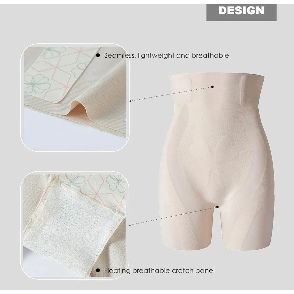 Unbranded Women High Waisted Seamless Shapewear Shorts Nude Tummy Control Shaper